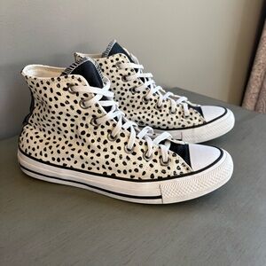 Converse Chuck Taylor All Star High-Top Sneakers Animal Spot Print Women 8 Retro